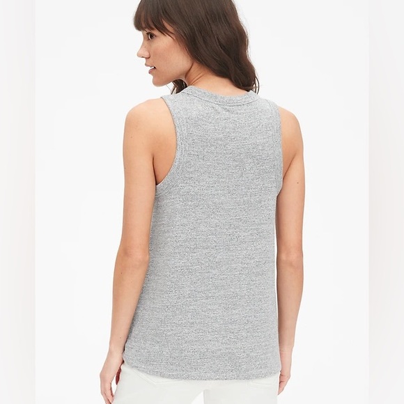 GAP BODY | Light Grey Soft Spun Ribbed Tank Sz XL - Picture 2 of 7